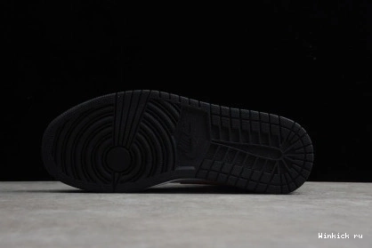 Patent Black Gold Jordan Air 1 Mid White 1112